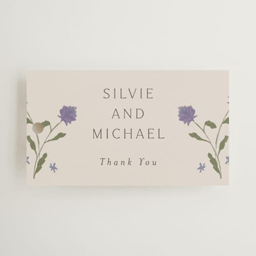 This is a petal wedding favor tags with standard by Nicoletta Savod called parisian garden printing on signature in tag