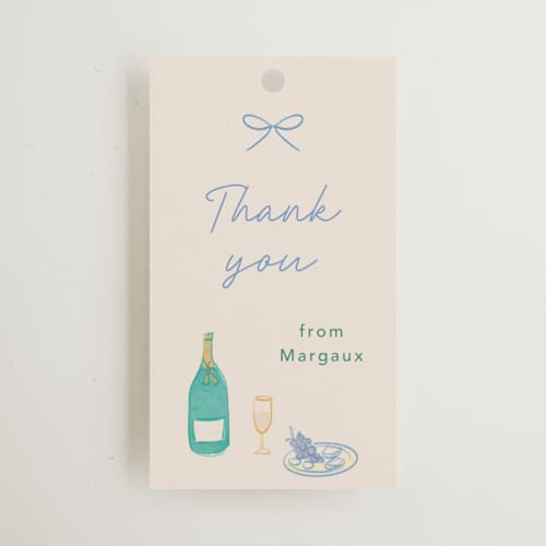 This is a pastel gift tags with standard by Elly called dining printing on signature in tag
