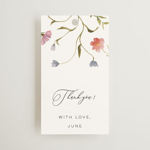 This is a sherbert gift tags with standard by Erin Hodges called untied printing on signature in tag