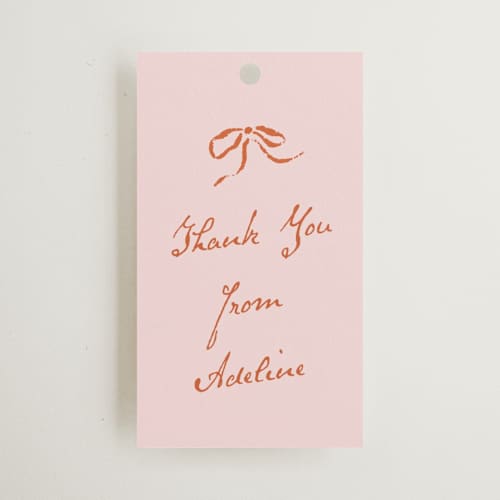 This is a poppy gift tags with standard by Susan Zinader called classique printing on signature in tag
