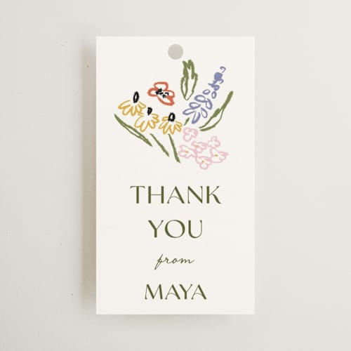 This is a grass gift tags with standard by Pati Cascino called spring printing on signature in tag