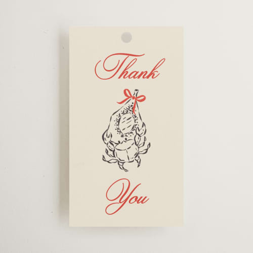 This is a lobster gift tags with standard by Jackie Crawford called portofino printing on signature in tag