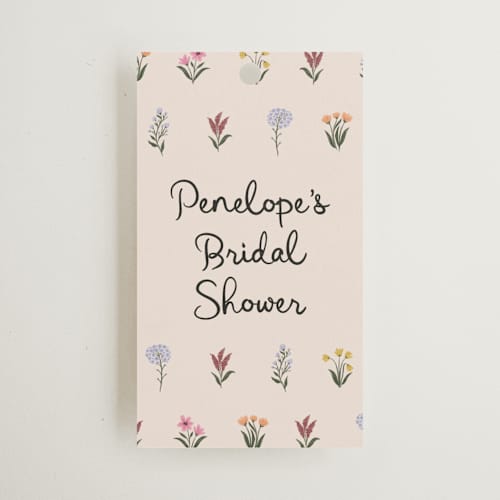 This is a spring gift tags with standard by Rachel Mattern called wildflower bloom printing on signature in tag
