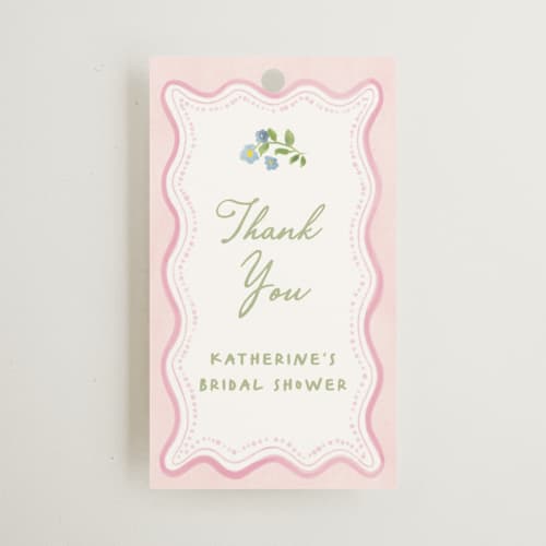 This is a garden glory gift tags with standard by Creo Study called bride to be printing on signature in tag