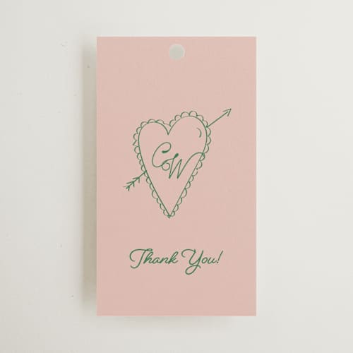 This is a avocado gift tags with standard by Helena Vitto called crazy little thing called love printing on signature in tag