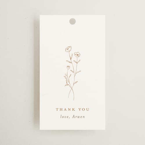 This is a chiffon gift tags with standard by chocomocacino called kouignette printing on signature in tag