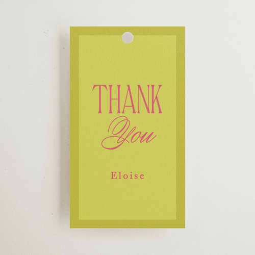 This is a flamingo gift tags with standard by Morgan Kendall called maximalist poppies printing on signature in tag