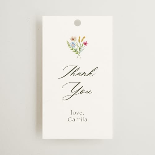 This is a garden gift tags with standard by Yaling Hou Suzuki called bright garden printing on signature in tag