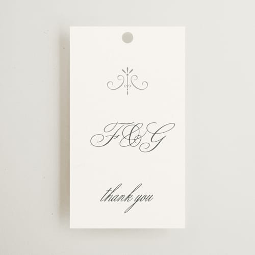 This is a sugar wedding favor tags with standard by chocomocacino called toulomotiri printing on signature in tag