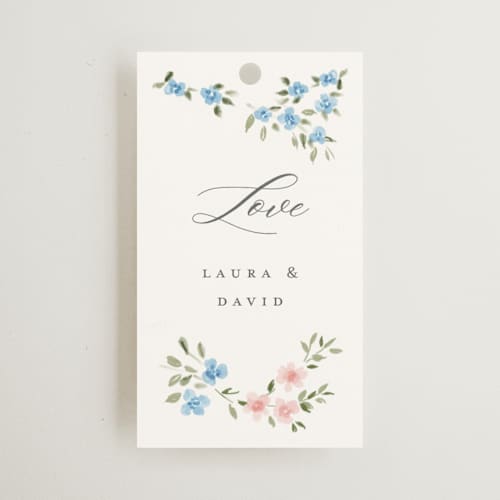 This is a spring wedding favor tags with standard by Petra Kern called disney's once upon in a dream printing on signature in tag
