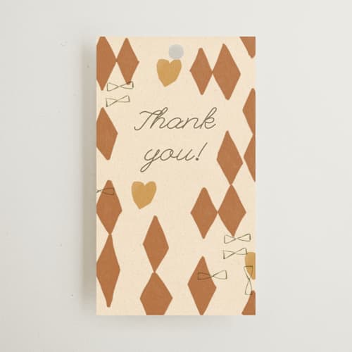 This is a magic wedding favor tags with standard by Sumak Studio called pure magic printing on signature in tag