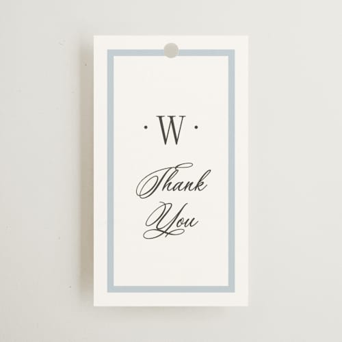 This is a hydrangea wedding favor tags with standard by Carolyn MacLaren called dotted classic printing on signature in tag