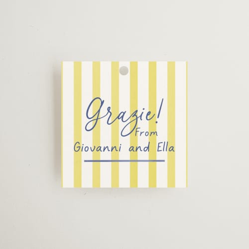 This is a capri gift tags with standard by Tina Faselli called limoncello printing on signature in tag