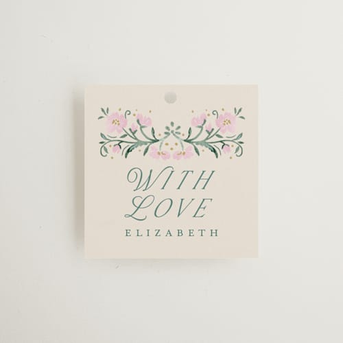 This is a evergreen gift tags with standard by Petra Kern called book cover printing on signature in tag