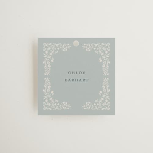 This is a something blue gift tags with standard by Gwen Bedat called floral romance printing on signature in tag