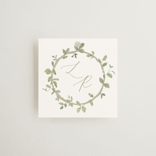 This is a ivy wedding favor tags with standard by Everett Paper Goods called canopy printing on signature in tag