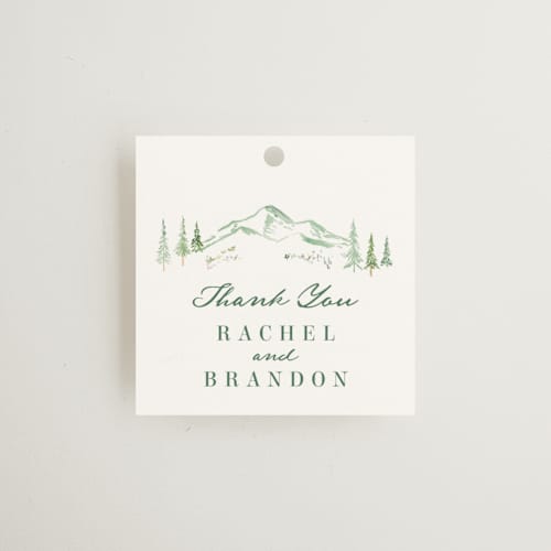 This is a meadow wedding favor tags with standard by Petra Kern called plain air printing on signature in tag