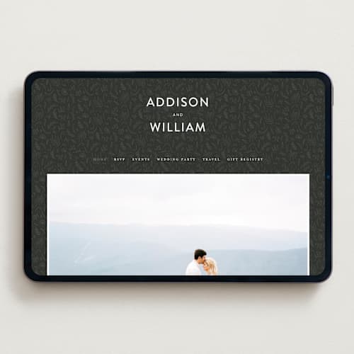 This is a cloud wedding websites by Pine Street Creative called as if a dream printing on digital paper in standard