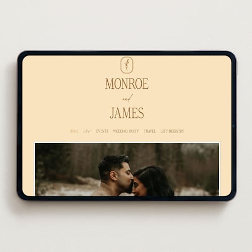 This is a bark wedding websites by Jen Ramsey called classic and floral printing on digital paper in standard