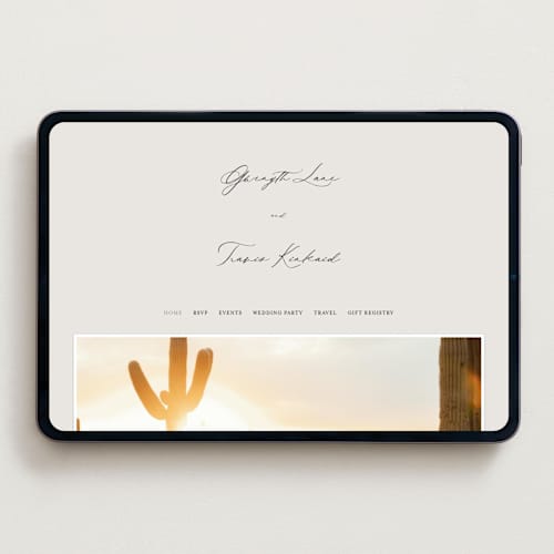 This is a ivory wedding websites by Carolyn Nicks called kinkaid printing on digital paper in standard