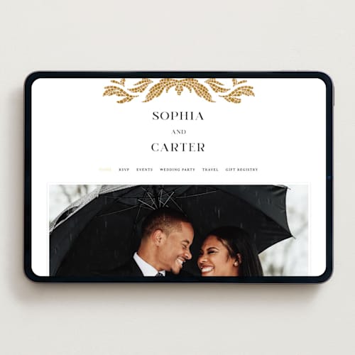 This is a sand wedding websites by GeekInk Design called floral mosaic printing on digital paper in standard