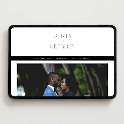 This is a lily wedding websites by Hooray Creative called classy type printing on digital paper in standard