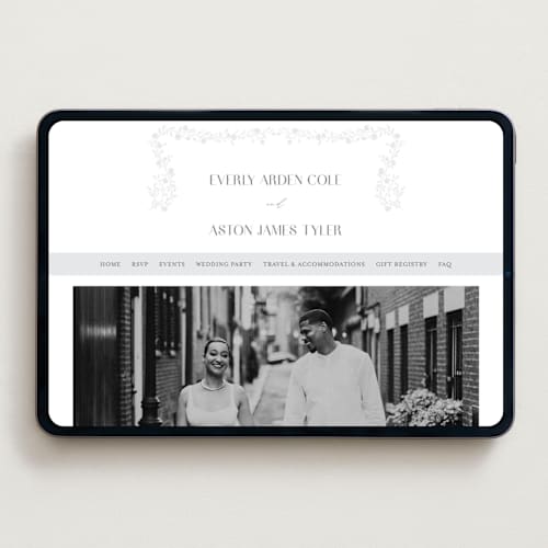 This is a gravel wedding websites by Nicoletta Savod called delicately printing on digital paper in standard