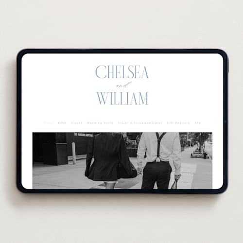 This is a provincial blue wedding websites by Nicole Walsh called subtle stripes printing on digital paper in standard