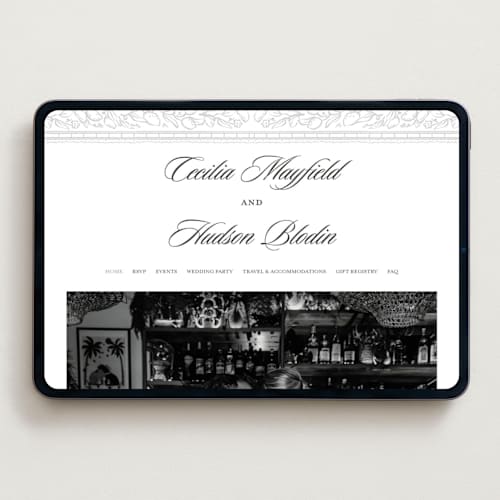 This is a soft black wedding websites by Pati Cascino called sirmione printing on digital paper in standard