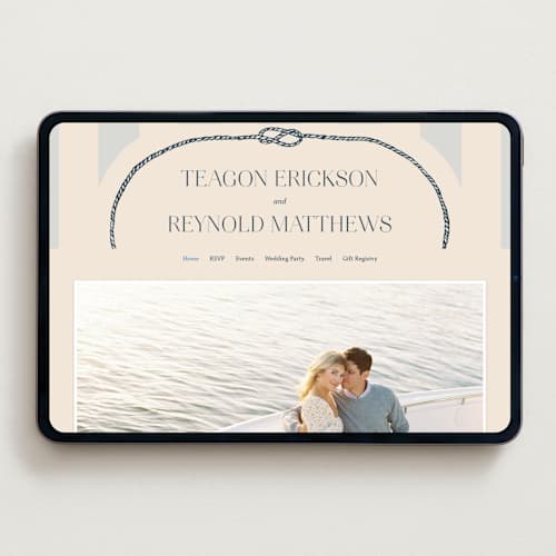 This is a sea breeze wedding websites by Rebecca Durflinger called nautical nuptials printing on digital paper in standard