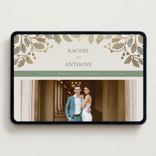 This is a fern wedding websites by Jen Owens called vine wrap printing on digital paper in standard