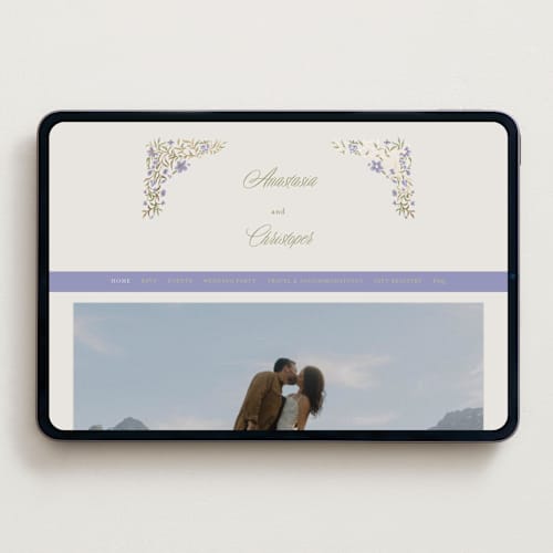 This is a heather wedding websites by Vera Lim called fairytale.. printing on digital paper in standard