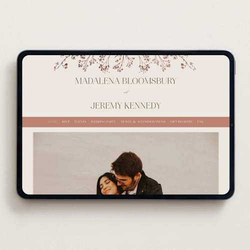 This is a almond wedding websites by frau brandt called shining florals printing on digital paper in standard