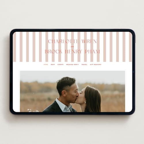 This is a verona sunet wedding websites by Megan Davis called racquet printing on digital paper in standard