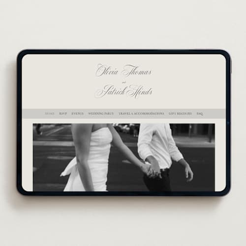 This is a champagne wedding websites by Sara Hicks Malone called belle meade printing on digital paper in standard