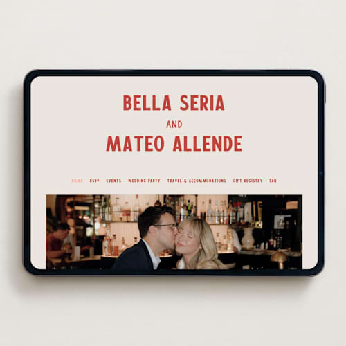 This is a sierra wedding websites by Ani Somi called coyota printing on digital paper in standard