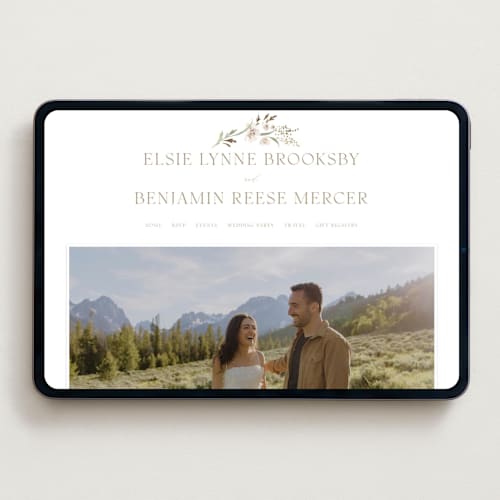 This is a spring mist wedding websites by Erin L. Wilson called meadow printing on digital paper in standard