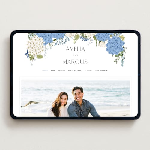 This is a coastal wedding websites by Susan Moyal called garden whisper printing on digital paper in standard