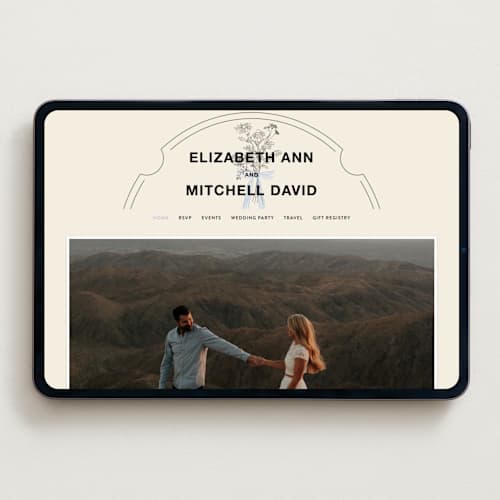 This is a daisy wedding websites by Baumbirdy called sealed printing on digital paper in standard