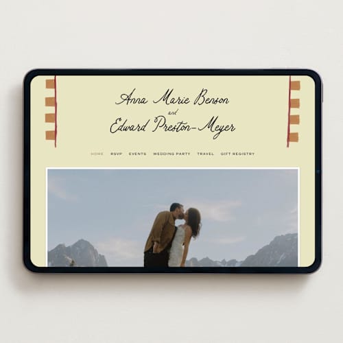 This is a oat wedding websites by Helena Vitto called love rests in a garden printing on digital paper in standard