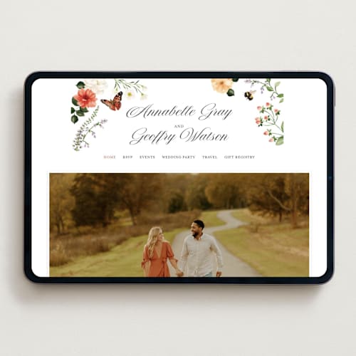 This is a verona sunset wedding websites by Sarah Knight called fleur printing on digital paper in standard