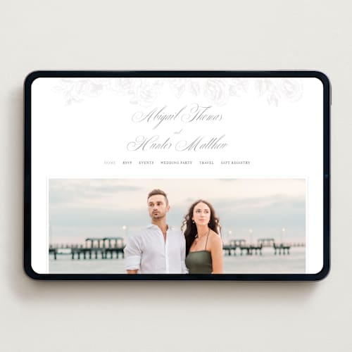 This is a garden wedding websites by Leah Bisch called garden printing on digital paper in standard