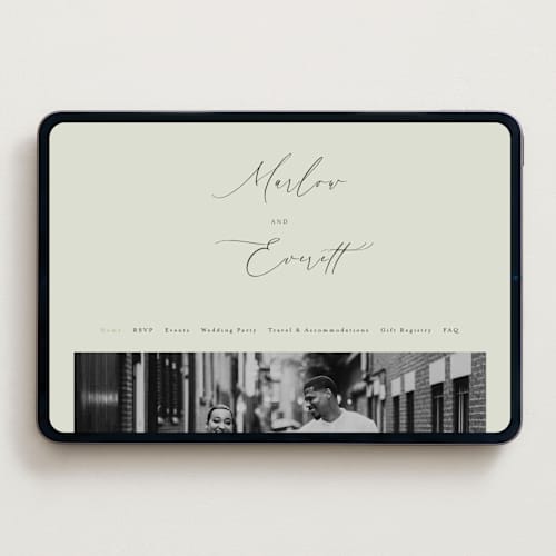 This is a spring wedding websites by Kelly Schmidt called scripted initials printing on digital paper in standard