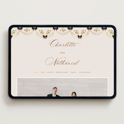 This is a golden wedding websites by Claudia Orengo called tuileries printing on digital paper in standard