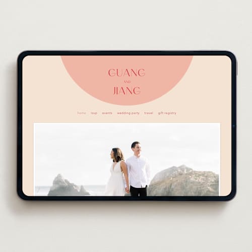 This is a blossom wedding websites by Hudson meet Rose called unity printing on digital paper in standard