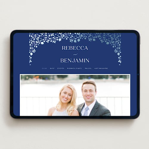 This is a royal wedding websites by Nam Bourassa called pomegranate floral frame printing on digital paper in standard