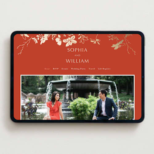 This is a lava wedding websites by Stellax Creative called abstract flora printing on digital paper in standard