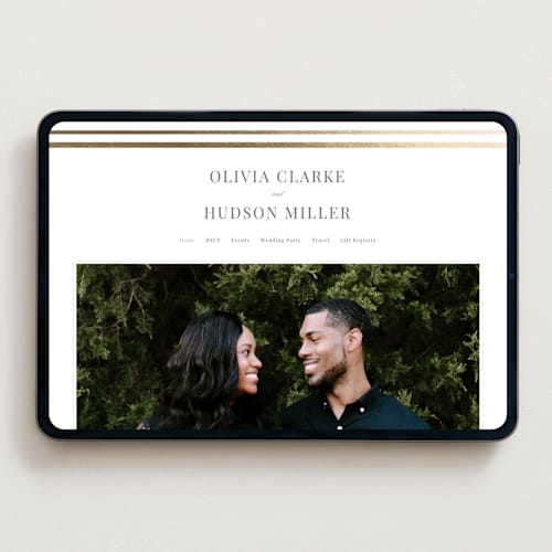 This is a pearl wedding websites by Nicole Walsh called classic elegance printing on digital paper in standard