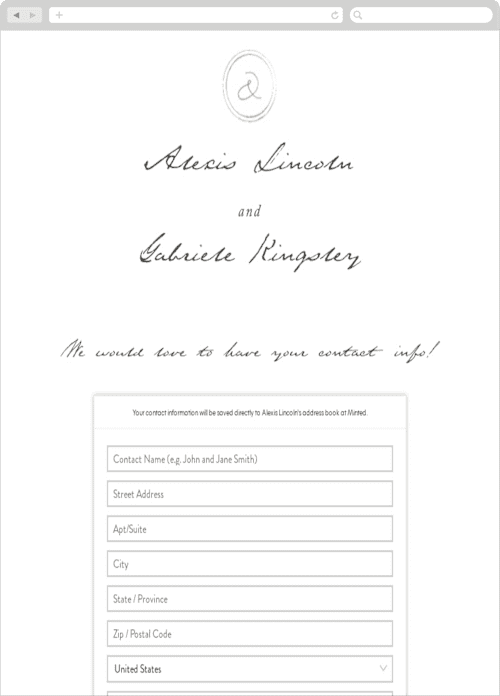 This is a antique white digital wedding address collection cards by fatfatin called monogram circle stamp printing on digital paper in standard