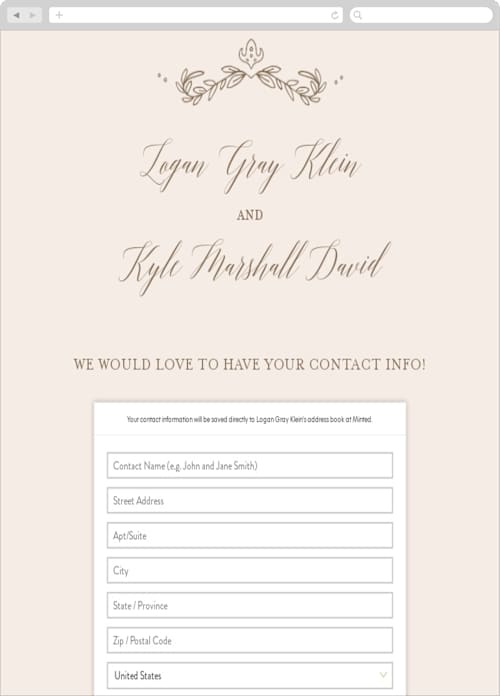 This is a antique digital wedding address collection cards by Kristen Smith called classic crest printing on digital paper in standard